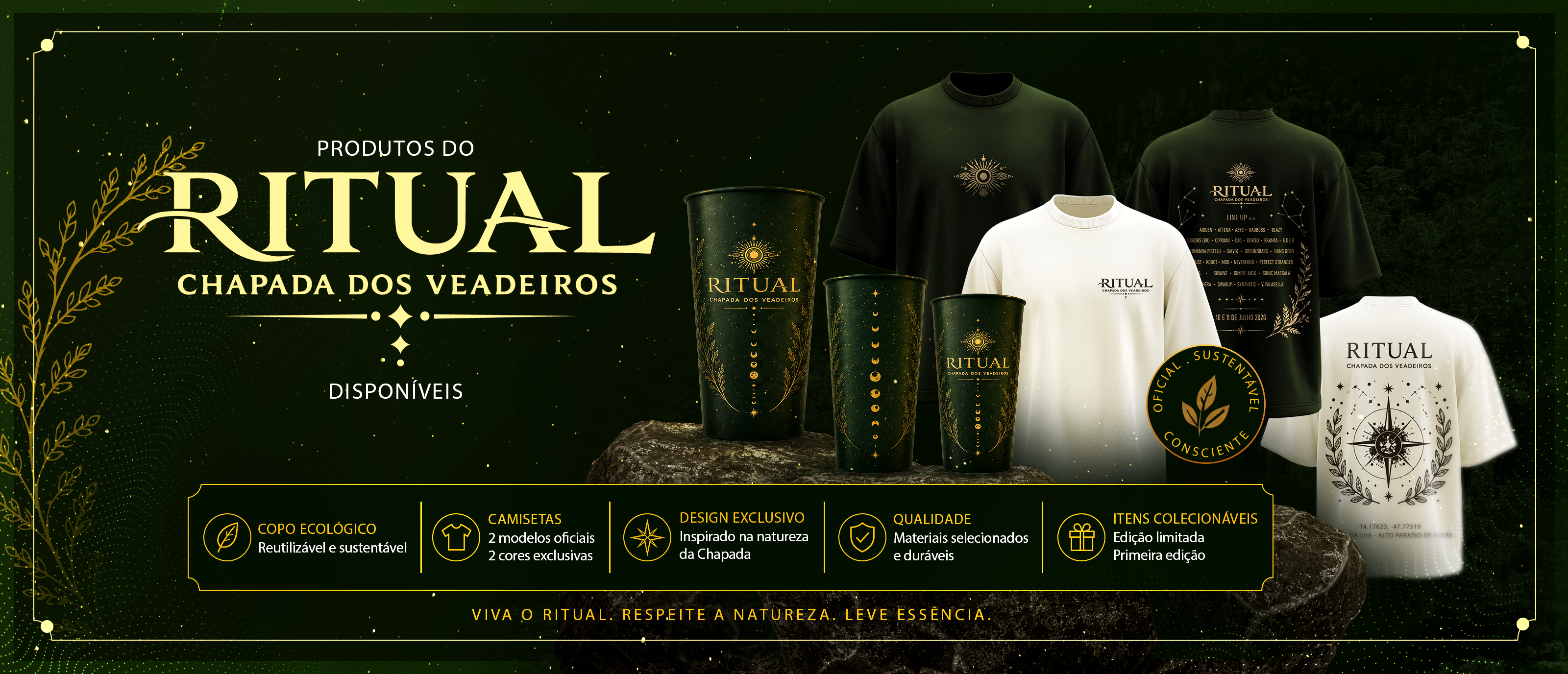 Produtos do Ritual - Chapada dos Veadeiros - Disponíveis na WaveStar Shop